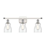 Ellery Bathroom Vanity Light - White / Polished Chrome / Clear Seedy