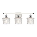 Niagra Bathroom Vanity Light - White / Polished Chrome / Clear