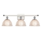 Arietta Bathroom Vanity Light - White / Polished Chrome / Clear