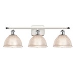 Arietta Bathroom Vanity Light - White / Polished Chrome / Clear