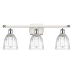 Brookfield Bathroom Vanity Light - White / Polished Chrome / Clear