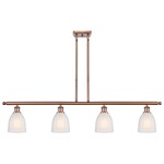 Brookfield Linear Pendant - Antique Copper / White