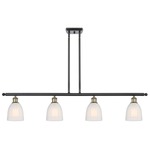 Brookfield Linear Pendant - Black / Antique Brass / White