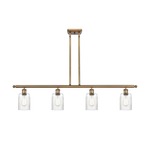 Hadley Island Pendant - Brushed Brass / Clear