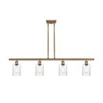 Hadley Island Pendant - Brushed Brass / Clear