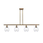 Waverly Island Pendant - Brushed Brass / Clear