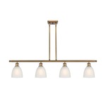 Castile Island Pendant - Brushed Brass / White