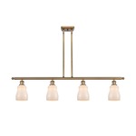 Ellery Island Pendant - Brushed Brass / White