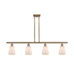 Ellery Island Pendant - Brushed Brass / Clear