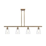 Ellery Island Pendant - Brushed Brass / Clear Seedy