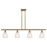 Brookfield Linear Pendant - Brushed Brass / White