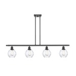 Waverly Island Pendant - Matte Black / Clear