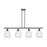 Waverly Island Pendant - Matte Black / Clear