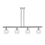 Deco Swirl Linear Pendant - Polished Chrome / Clear