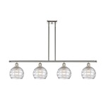 Deco Swirl Linear Pendant - Polished Nickel / Clear