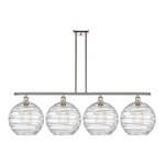 Deco Swirl Linear Pendant - Polished Nickel / Clear