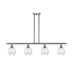 Waverly Island Pendant - Brushed Satin Nickel / Clear