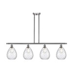 Waverly Island Pendant - Brushed Satin Nickel / Clear