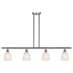 Brookfield Linear Pendant - Satin Nickel / White