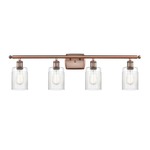 Hadley Bathroom Vanity Light - Antique Copper / Clear