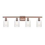 Hadley Bathroom Vanity Light - Antique Copper / Clear