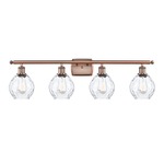 Waverly Bathroom Vanity Light - Antique Copper / Clear
