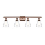 Ellery Bathroom Vanity Light - Antique Copper / Clear