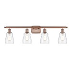 Ellery Bathroom Vanity Light - Antique Copper / Clear