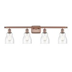 Ellery Bathroom Vanity Light - Antique Copper / Clear Seedy