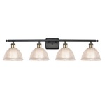 Arietta Bathroom Vanity Light - Black / Antique Brass / Clear