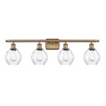 Waverly Bathroom Vanity Light - Brushed Brass / Clear