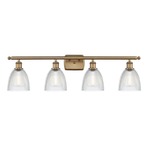 Castile Bathroom Vanity Light - Brushed Brass / Clear