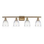 Brookfield Bathroom Vanity Light - Brushed Brass / Clear