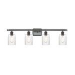 Hadley Bathroom Vanity Light - Matte Black / Clear