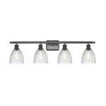 Castile Bathroom Vanity Light - Matte Black / Clear