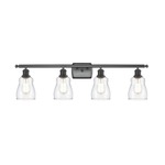 Ellery Bathroom Vanity Light - Matte Black / Clear