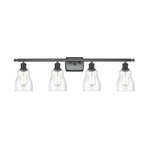 Ellery Bathroom Vanity Light - Matte Black / Clear Seedy