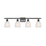 Brookfield Bathroom Vanity Light - Matte Black / White