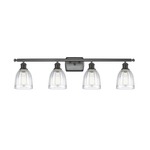 Brookfield Bathroom Vanity Light - Matte Black / Clear