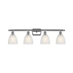 Castile Bathroom Vanity Light - Polished Chrome / White