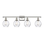 Waverly Bathroom Vanity Light - Polished Nickel / Clear