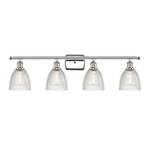 Castile Bathroom Vanity Light - Polished Nickel / Clear