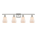 Ellery Bathroom Vanity Light - Polished Nickel / White