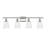 Ellery Bathroom Vanity Light - Polished Nickel / Clear