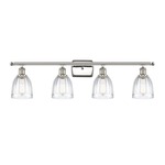 Brookfield Bathroom Vanity Light - Polished Nickel / Clear