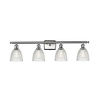 Castile Bathroom Vanity Light - Brushed Satin Nickel / Clear