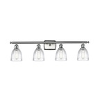 Brookfield Bathroom Vanity Light - Satin Nickel / Clear