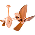 Ar Ruthiane Wood Ceiling Fan - Brushed Copper / Mahogany Tone