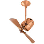 Bianca Directional Wood Ceiling Fan - Brushed Copper / Mahogany Tone