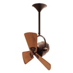 Bianca Directional Wood Ceiling Fan - Bronzette / Mahogany